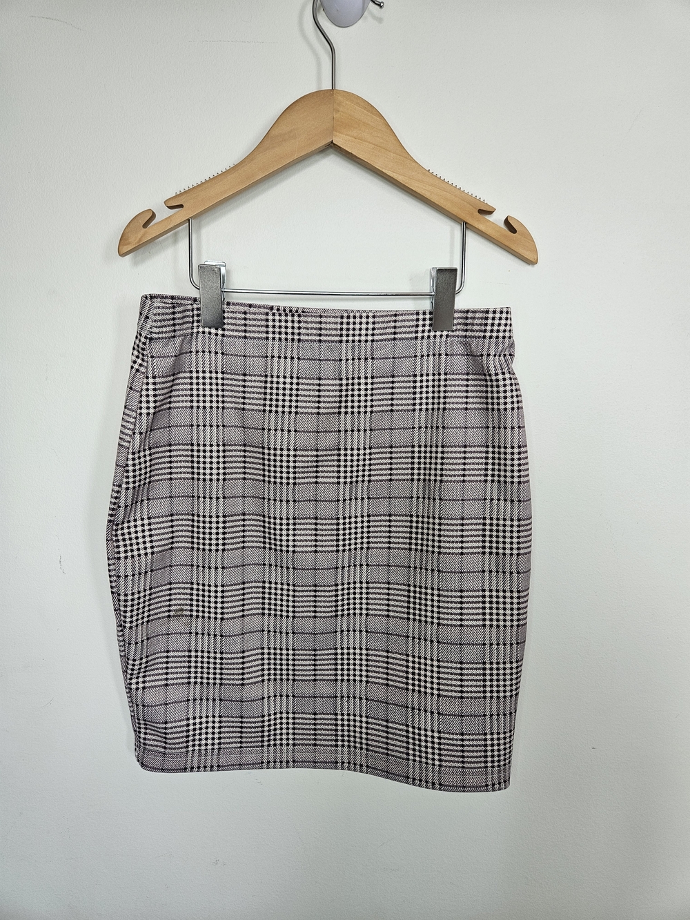 SHEIN Grey Plaid High Waisted Mini Pencil Skirt Size XS🔥